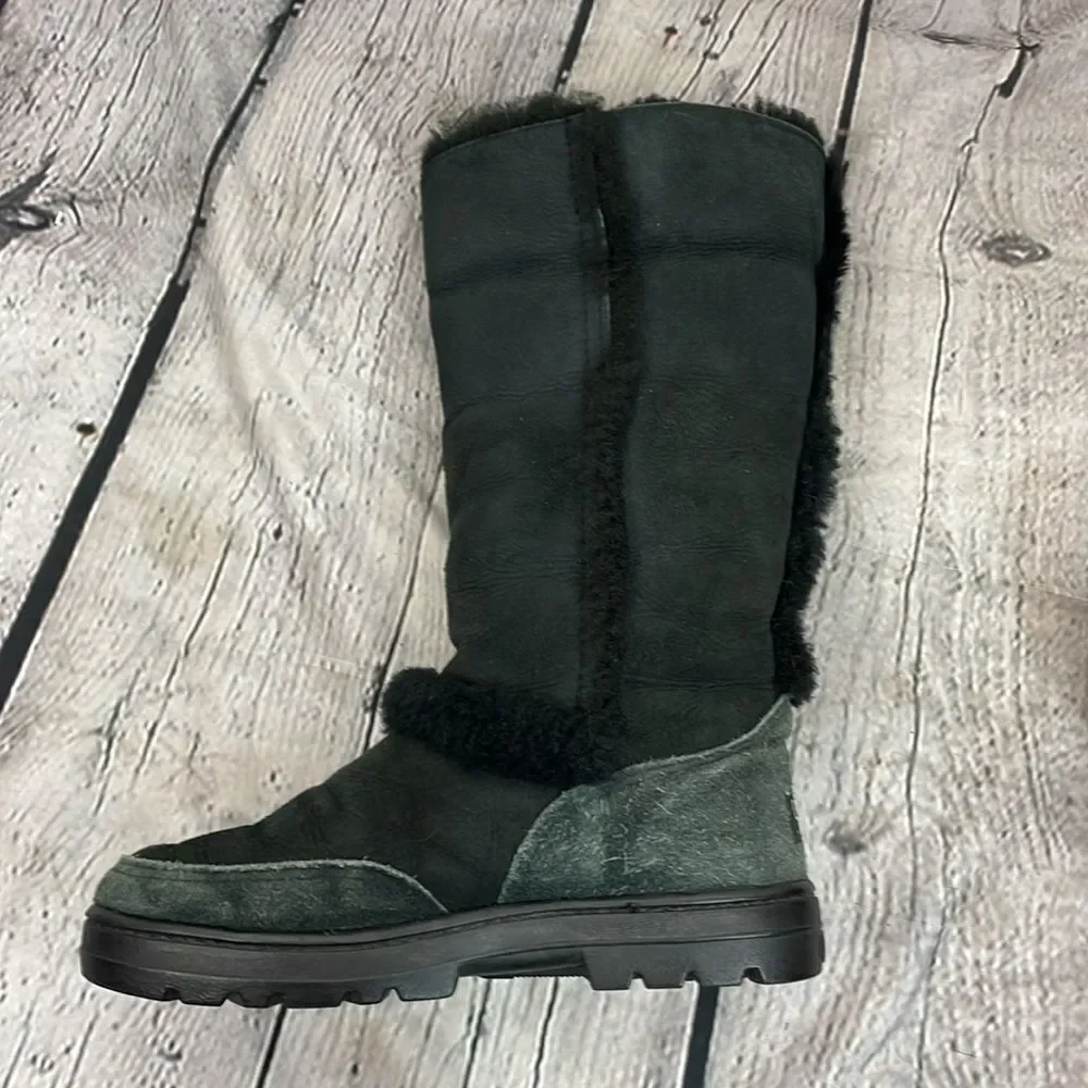 UGG Sundance II Revival Black Tall Boots size 7W